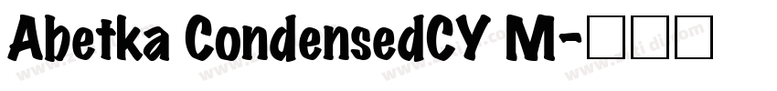 Abetka CondensedCY M字体转换